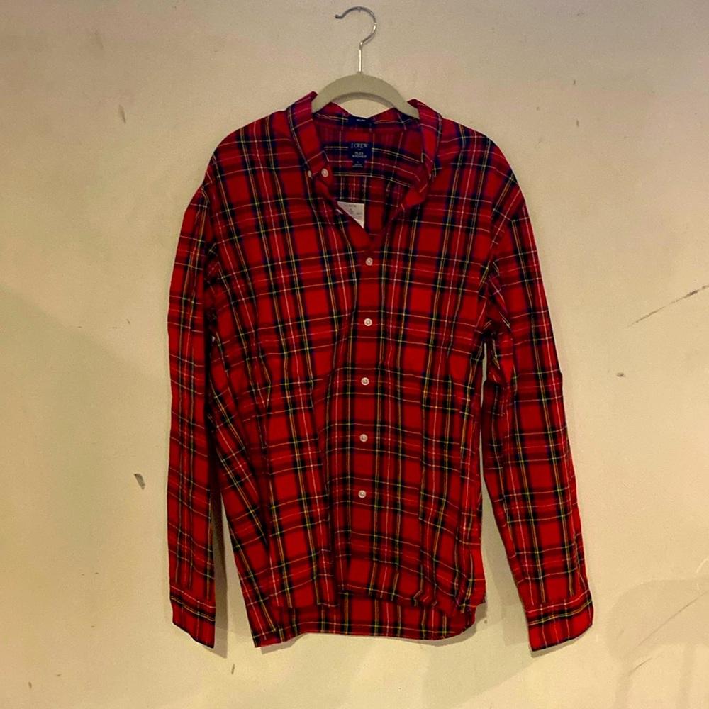 J. Crew slim fit shirt. Button down plaid.